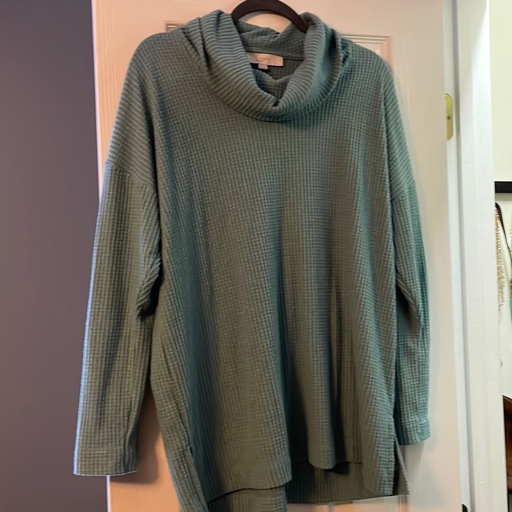 Loft Cowlneck Waffle Sweater